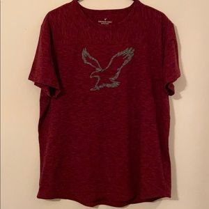 Large Maroon American Eagle T-Shirt